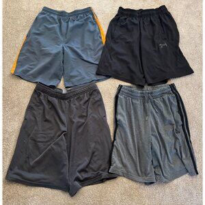 Under Armour, Adidas, c9 Lot of 4 Pairs Athletic Shorts Teen Boy Men's Small S
